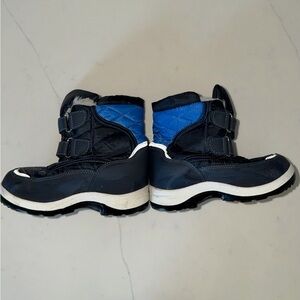 kids toddler Snow Winter Boots - Black and Blue Apakowa used Once sz 12